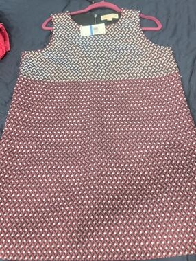 Michael Kors  Geometric Sleeveless Shift Mini Dress